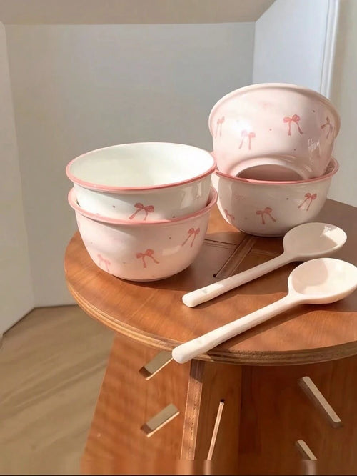 2- Piece Hand-Painted Ceramic Tableware Set